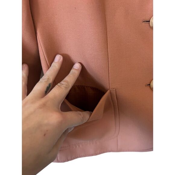 St. Michael Burnt Orange Women's Blazer Euro 38 US Size 6 Professional Business - Picture 10 of 15
